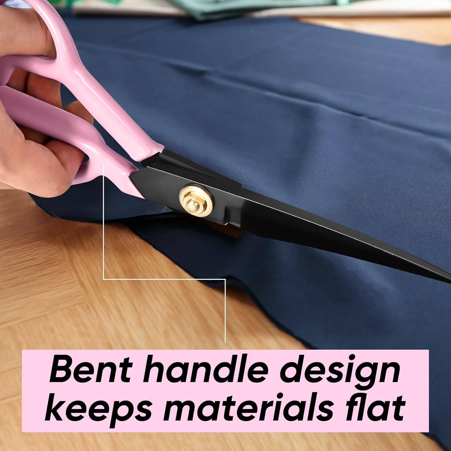 Professional Tailor Scissors Heavy Duty - Multi-Purpose Sewing Fabric Scissors for Leather Cutting Industrial Sharp Shears Home Office Arts, and Crafts (10 Inch) Pink - Image 7