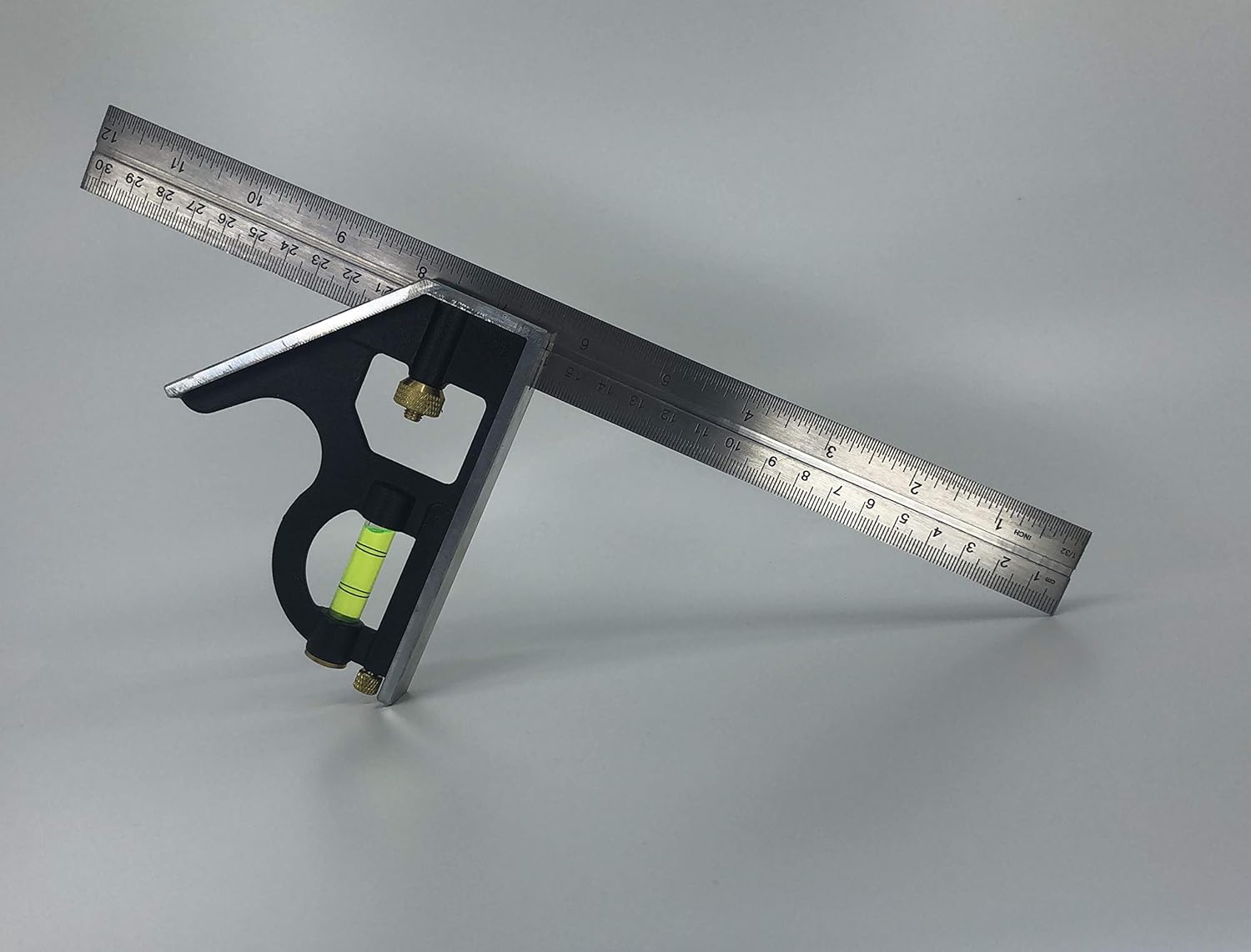 Swanson Tool Co TC132 12-Inch Combo Square with Cast Zinc Body, Stainless Steel Ruler and Brass Bolt - Image 2