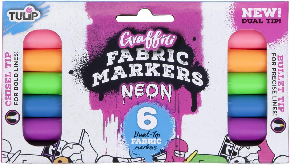 40269 Dual Tip Fabric Markers, Neon