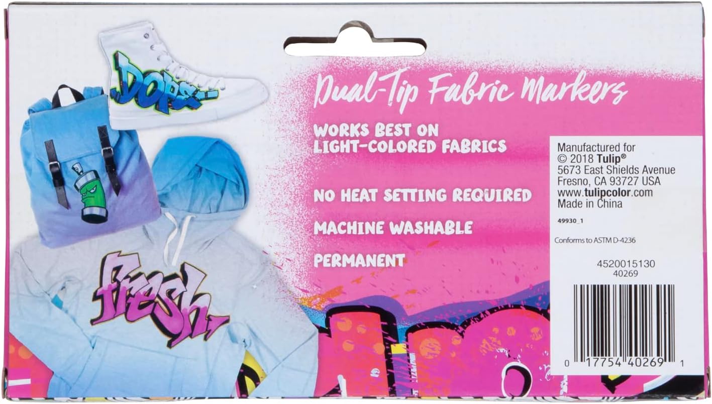 40269 Dual Tip Fabric Markers, Neon - Image 2