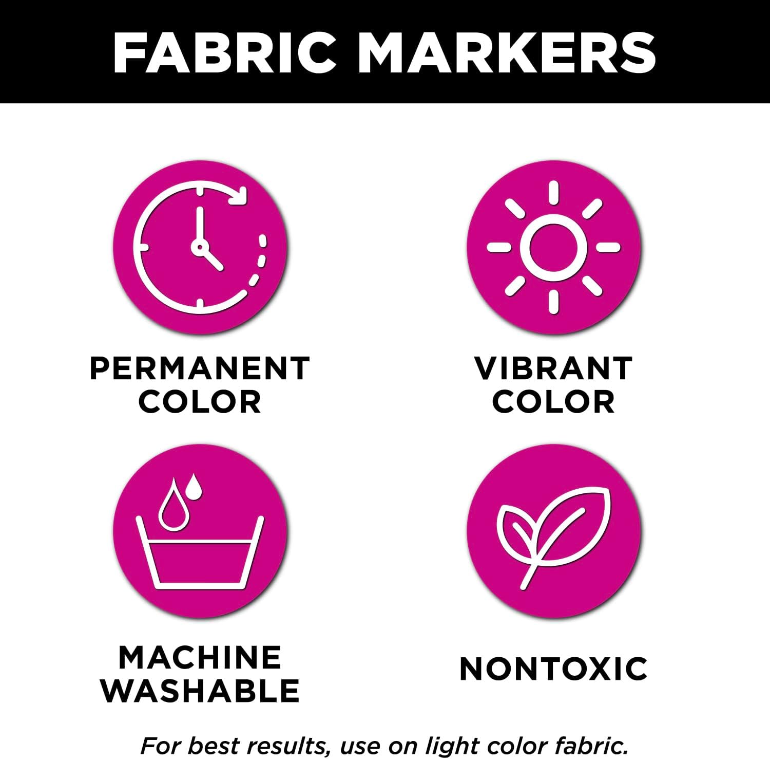 40269 Dual Tip Fabric Markers, Neon - Image 4