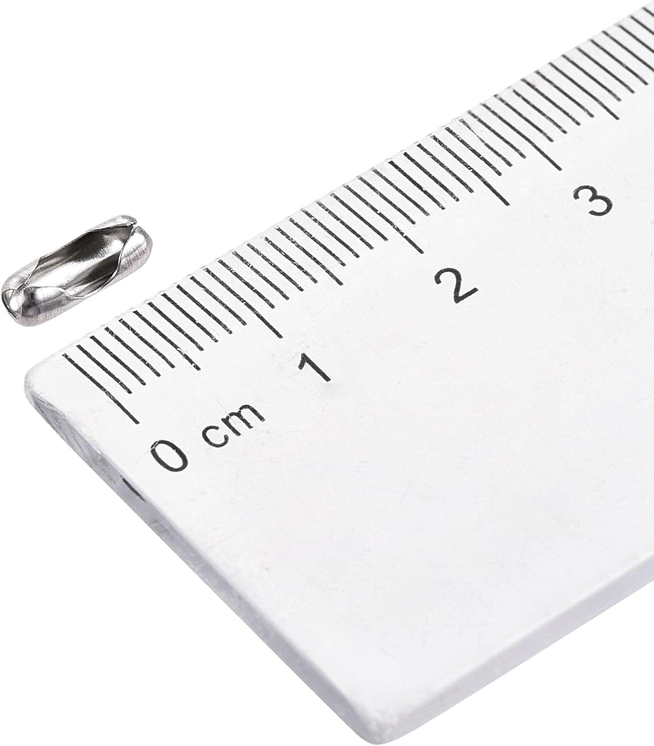 uxcell Ball Chain Connector, 2.4mm Ball Chains Clasp Crimp Clips Link Stainless Steel Connection, Pack of 100 - Image 5